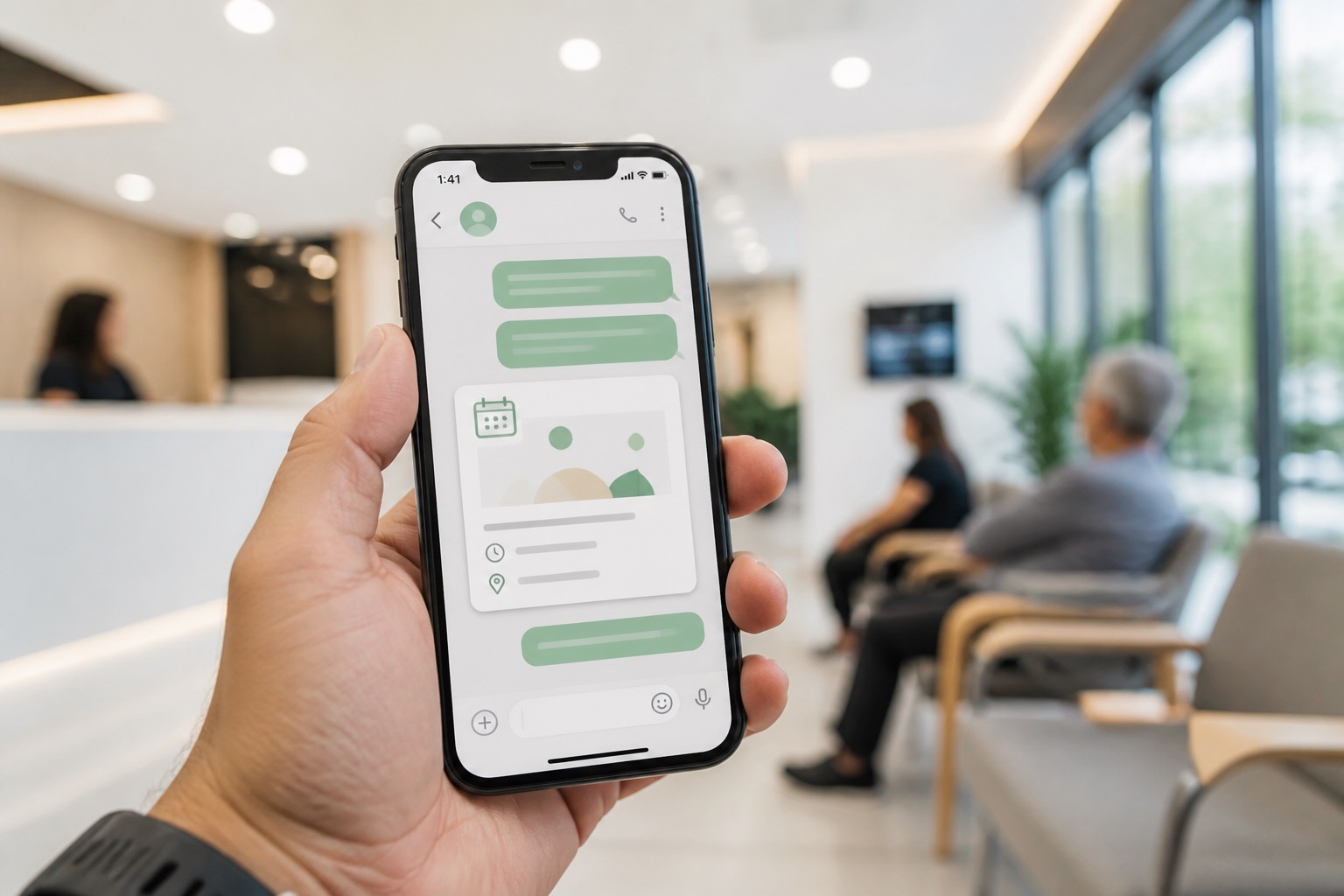 LINE配信を受け取る患者