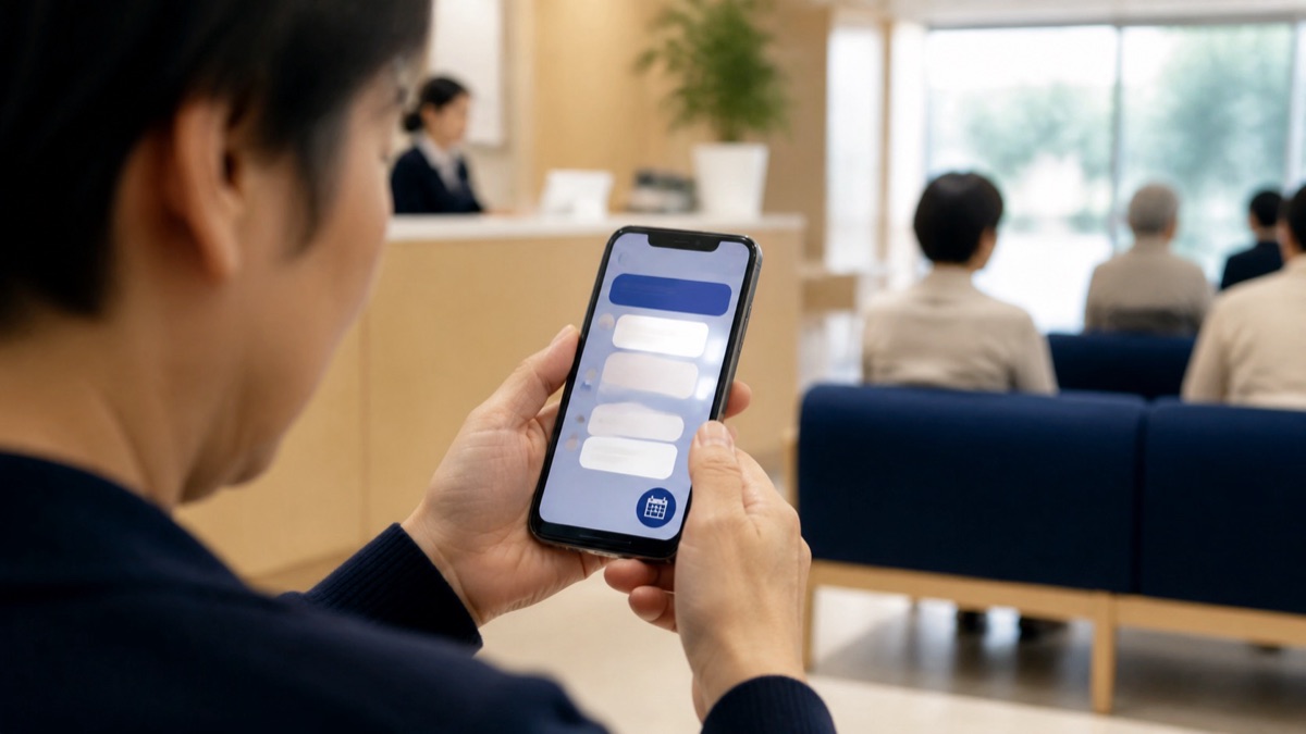 LINE配信を受け取る患者