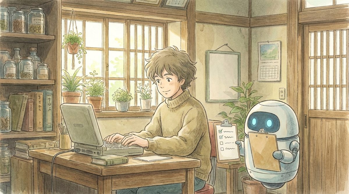 口コミへの返信の型を作成する様子