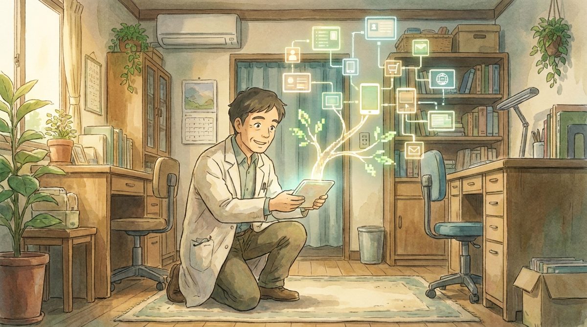 ホームページを小さな木のように育てていくイメージ